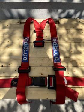 041993 Sparco Vintage Racing Street 3 Point Bolt-in 2 Inch Seat Belt Harness Made In Italy