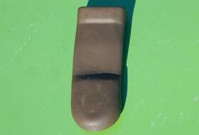 73230-28071-06 Toyota Van 86-89 Front Seat Belt Buckle Bolt Cover Oem Brown