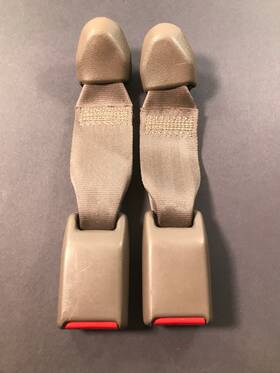 7338004030e0 Toyota Tacoma Extra Cab Rear Seat Belt Buckle Pair - Dark Oak See Description