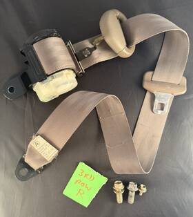 73560-60090-b0 Toyota 1991-1997 Fzj80 Land Cruiser Oak Brown Seat Belt 3rd Row Right Rear Back