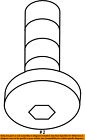 W504778s424x Ford Oem Third Row Seat Belt Assembly Bolt