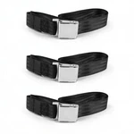 Chevy Truck 1947 - 1954 Airplane 2PT Black Lap Bench Seat Kit 3 Belts. Fixed Price $124.50.
