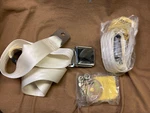 Beams Chrome Lift Latch Lap Adjustable Seat Belts W/ Hardware White, Pair. Fixed Price $34.99.