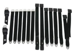 1968-69 Dodge Plymouth Body Black Bench Seat Belts Full Set Charger Gtx Rr. Fixed Price $899.95.