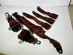 83-89 Mitsubishi Starion Chrysler Conquest Oem Maroon Turbo Rear Seat Belt Set. Fixed Price $55.00.