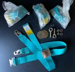 Pair Seat Belts Turquoise Nos Beams Okla 2550 Teal 4 Door Dr 2PT Universal Lap. Fixed Price $179.99.