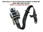 2016 17 18 19 2020 Tesla Model X Rear Right Side Seat Belt Black 1036744-05-H. Fixed Price $40.00.