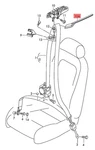 Genuine Audi A5 S5 Cabriolet Belt Ready Arm With Guide 8F0859761A6PS. Fixed Price $103.32.