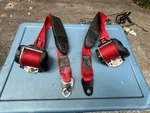 Porsche 993 Seat Belt Set L&r Red Genuine 96480303304N13. Fixed Price $300.00.