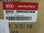 New Genuine Kia Front Right Seat Belt Assembly (pn 88820 1M80080QQK). Fixed Price $147.97.