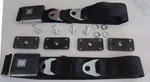 Black Seat Belts For Gm With Mounting Kit , Mark Of Excellence Replacement 60". Fixed Price $225.00.