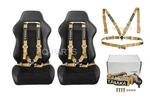 X Tanaka Universal Dark Gold 4 Point Camlock Racing Seat Belts Harnesses 2". Fixed Price $99.95.