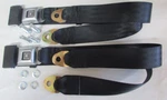 Deluxe Lap Seat Belts Kit With Mounting Musclecar Black, Fits Vehicles 74". Fixed Price $159.50.