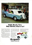 1967 Print Ad Kaiser Corp Jeepster Convertible 4 Wheel Drive Bucket Seats. Fixed Price $7.46.