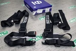 Sparco 4 Point Bolt-in Street Harness Seat Belt 2IN Lap & Shoulder Straps Black. Fixed Price $145.00.