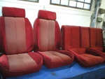 1982-2002 Camaro Firebird Carmine Red Cloth Front Rear Seats Set Gm Oem. Fixed Price $489.95.