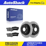 Rear Drilled Slotted Brake Rotors Ceramic Pads For Honda, Accord 2005-2007. Fixed Price $79.06.