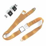 2PT Peach Airplane Buckle Lap Seatbelts W/ Anchor Plate Hardware Pack Harness. Fixed Price $49.95.