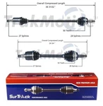For Honda Prelude Fwd Pair Of Front Cv Axle Shafts Surtrack Set Automat.trans.. Fixed Price $154.96.