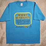 Vtg 90S Single Stitch Bus Driver Xl T-shirt Graphic Blue Ironic Funny Indie Punk. Fixed Price $32.99.