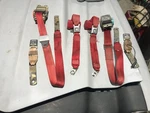 Camaro Firebird Trans 1974-1981 Complete Seatbelt Set Red/tan Original Gm. Fixed Price $250.00.
