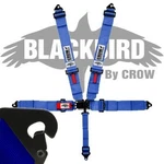 Crow Black Bird Quick Release Blue Seat Belt 3 Inch Lap Shoulders 5 Pt. Fixed Price $187.00.