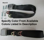 Retro 2 Point Lap Set With Mounting Kit - Specify Color 60". Fixed Price $85.00.