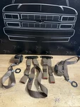 1988-1994 Gmc Chevy C/k Extended Cab Oem Complete Rear Seat Belt Set Tan. Fixed Price $58.31.