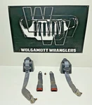 97-02 Jeep Tj Wrangler Rear Retractor Seat Belts & Dual Female Buckle. Fixed Price $163.80.