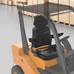 Universal Forklift Excavator Tractor Seat With Headrest & Safety Belt Armrest. Fixed Price $102.07.
