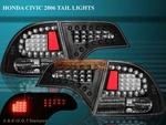 Fit For 06 07 08 Honda Civic Sedan Led Tail Lights Black 4DR. Fixed Price $226.98.