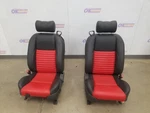 02 Ford Tbird Thunderbird Front Seat Set Leather Black Red. Fixed Price $850.00.