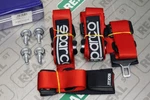 Sparco 4 Point Snap-in Street Harness Seat Belt 2IN Lap & Shoulder Straps Red. Fixed Price $155.00.