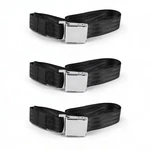 Chevy Truck 1947 - 1954 Airplane 2PT Black Lap Bench Seat Kit 3 Belts. Fixed Price $124.50.