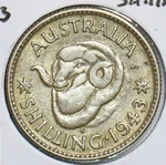 Australia 1943 Shilling Ram 198851 Combine Shipping. Fixed Price $25.99.