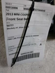 Seat Belt Front Bucket Convertible Passenger Fits 12-15 Mini Cooper 435299. Fixed Price $68.89.