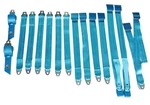 1968-69 Dodge Plymouth Body Blue Bench Seat Belts Full Set Charger Gtx Rr. Fixed Price $899.95.