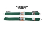Dune Buggy New Pair 3" Latch & Link Lap Belt 2 Point Racing Bolt Green. Fixed Price $94.99.