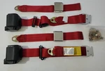 2PCS. Beams WSCH300 Point Retractable Lap & Shoulder Belt Red / Chrome *read*. Fixed Price $99.99.