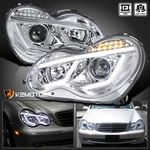 Fits 2001-2007 Mercedes Benz W203 C-class Led Strip Signal Projector Headlights. Fixed Price $265.38.