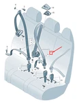 New Audi Q7 Rear Centre Seat Belt. Fixed Price $373.40.