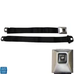 68-72 Gm Large Deluxe Lap Seat Belt With Brushed Stainless Steel Cover Black. Fixed Price $149.99.
