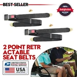X 2POINT Bolt Safety Black Universal Truck Car Seat Lap Belts Adjustable. Fixed Price $16.99.