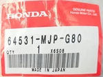 64531-MJP-G80 Honda Cover R,inner Pan. Fixed Price $40.00.