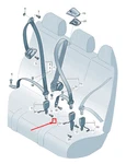New Audi Q7 Rear Middle Seat Buckle. Fixed Price $107.38.