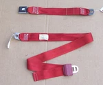 87 - 97 Ford Obs F150 F250 F350 Front Seat Center Lap Belt & Buckle Red Oem. Fixed Price $99.00.