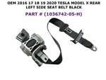 2016 17 18 19 2020 Tesla Model X Rear Left Side Seat Belt Black 1036742-05-H. Fixed Price $40.00.