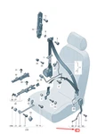 Audi A3 Sportback Front Seat Belt Receptacle 8V0857755FYLZ. Fixed Price $120.09.