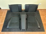 Porsche 992 Rear Back Seats Black Leather Alcantara Carmine Red Stitching. Fixed Price $3369.51.