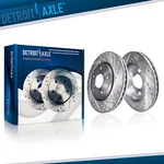 11.34" Front Drilled Slotted Disc Brake Rotors For Volkswagen Beetle Golf Jetta. Fixed Price $78.76.